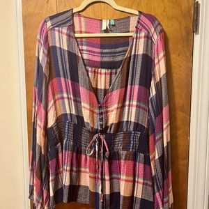 Pilcro for Anthropologie Deep-V Top